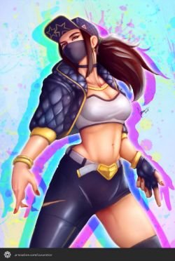 K/DA Akali by curanmor166 HD Wallpaper Background Fan Art Artwork League of Legends lol