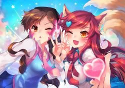 Academy Ahri & D.Va by HamiFR HD Wallpaper Fan Art Artwork League of Legends lol