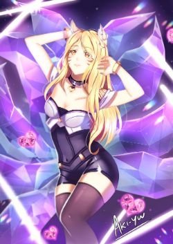 K/DA Ahri by Kawaii-White-Deer HD Wallpaper Background Fan Art Artwork League of Legends lol HD Wallpaper Background Fan Art Artwork League of Legends lol