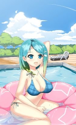 Pool Party Sona by freesha@k HD Wallpaper Fan Art Artwork League of Legends lol