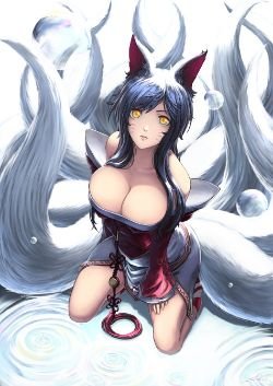 Ahri by Stealthmaria League of Legends Fan Art Artwork Wallpaper lol
