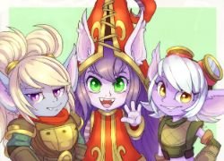 Yordle Girls (Poppy, Lulu & Tristana) by Halgalaz HD Wallpaper Background Fan Art Artwork League of Legends lol