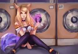 K/DA Ahri by Pomelyne HD Wallpaper Background Fan Art Artwork League of Legends lol
