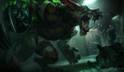 Feral Warwick Splash Art Update HD 4k 6k Wallpaper Background Official Art Artwork League of Legends lol