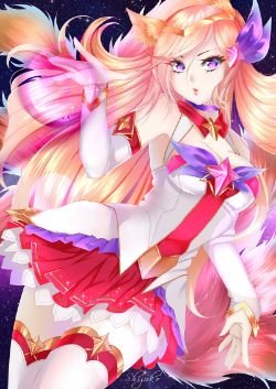 Star Guardian Ahri by ShizukoArt HD Wallpaper Background Fan Art Artwork League of Legends lol