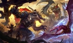 Prehistoric Anivia, Renekton & Cho'Gath Splash Art HD 4k 6k Wallpaper Background Official Art Artwork League of Legends lol