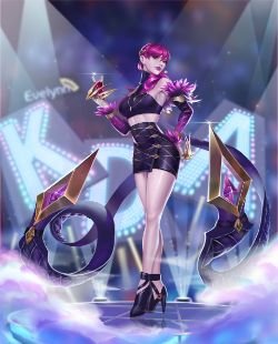 K/DA Evelynn by Li Yang HD Wallpaper Background Fan Art Artwork League of Legends lol