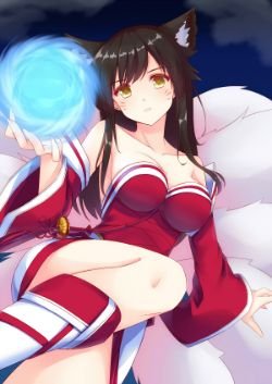 Ahri by こげ肉 League of Legends Artwork Wallpaper lol