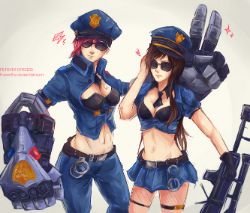 Officer Vi & Caitlyn by Fiveonthe HD Wallpaper Fan Art Artwork League of Legends lol