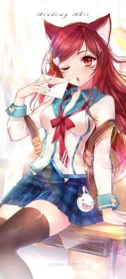 Academy Ahri by joypyonn League of Legends HD Artwork Wallpaper lolFan Art Artwork