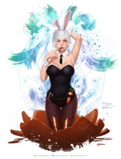 Battle Bunny Riven by krysdecker HD Wallpaper Background Fan Art Artwork League of Legends lol