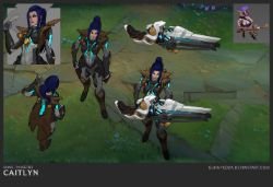Pulsefire Caitlyn Concept by sunnykoda (2) HD Wallpaper Official Art Artwork League of Legends lol