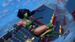 Akali by Mar1k22 HD Wallpaper Background Fan Art Artwork League of Legends lol