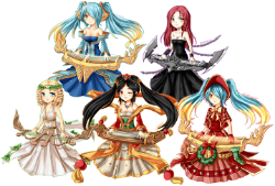 Chibi Sona Skins by urusai-baka HD Wallpaper Fan Art Artwork League of Legends lol