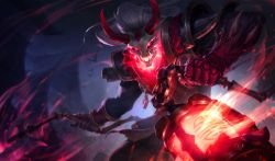 Blood Moon Thresh Splash Art 4k HD Wallpaper Official Artwork League of Legends lol