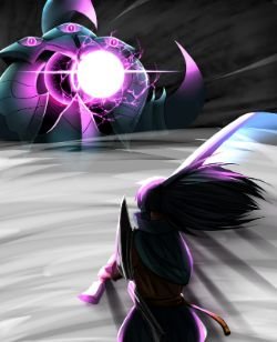 Yasuo Vs Vel'Koz by 奈櫻 HD Wallpaper Fan Art Artwork League of Legends lol