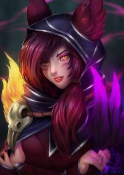 Xayah by Renciel HD Wallpaper Background Fan Art Artwork League of Legends lol