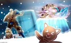 Braum, Ezreal, Dr.Mundo, Taric, Draven, Darius ,Trundle & Poro by 六月の兎 HD Wallpaper Artwork Fan Art League of Legends lol