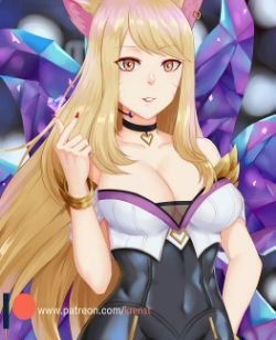 K/DA Ahri by Krenst HD Wallpaper Background Fan Art Artwork League of Legends lol