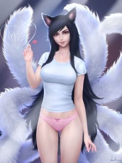 Ahri by Apegrixs HD Wallpaper Background Fan Art Artwork League of Legends lol