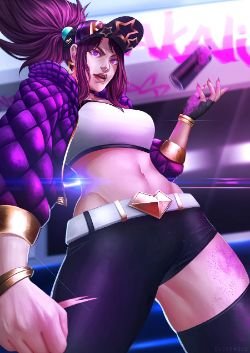 K/DA Akali by everensce-re HD Wallpaper Background Fan Art Artwork League of Legends lol