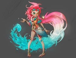 Pool Party Zoe by oxtonday (3) HD Wallpaper Background Fan Art Artwork League of Legends lol