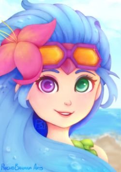 Pool Party Zoe by A-Psycho-Banana HD Wallpaper Background Fan Art Artwork League of Legends lol