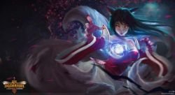 Ahri by 小云酱 HD Wallpaper Background Fan Art Artwork League of Legends lol