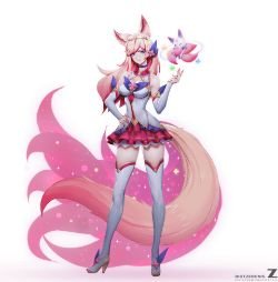 Star Guardian Ahri Concept (Final) by zeronis (2) HD Wallpaper Background Official Art Artwork League of Legends lol