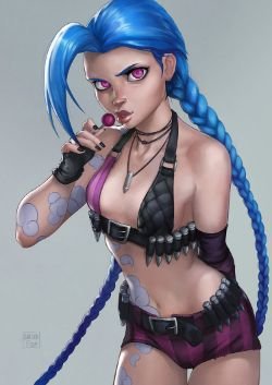 Jinx by dandonfuga HD Wallpaper Fan Art Artwork League of Legends lol
