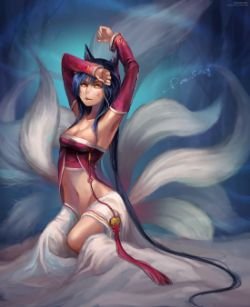 Ahri by 丹Searl League of Legends Fan Art Artwork Wallpaper lol
