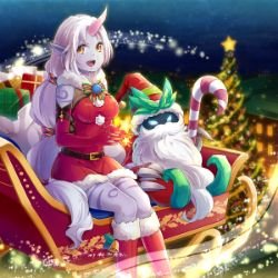 Christmas Soraka & Bad Santa Veigar by sishenfan HD Wallpaper Fan Art Artwork League of Legends lol