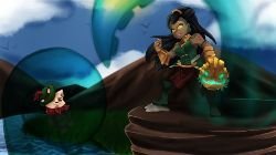 Illaoi & Teemo by Dweynie HD Wallpaper Fan Art Artwork League of Legends lol