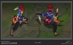 Sashimi Akali Concept Rework HD Wallpaper Background Official Art Artwork League of Legends lol