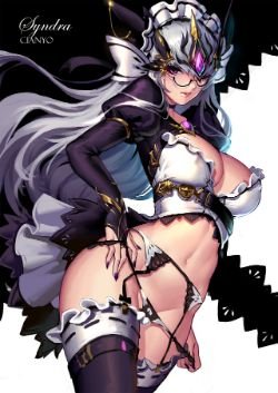Sexy French Maid Syndra by Cian yo HD Wallpaper Fan Art Artwork League of Legends lol