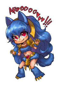 Female Chibi Warwick by ippus Gender Swap Bend HD Wallpaper Fan Art Artwork League of Legends lol