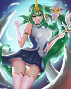 Star Guardian Soraka by McDobo HD Wallpaper Background Fan Art Artwork League of Legends lol