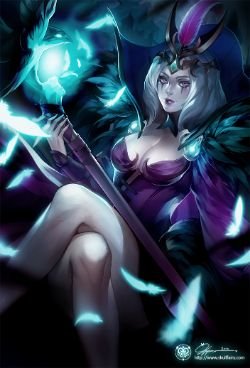 Ravenborn LeBlanc by ippus HD Wallpaper Fan Art Artwork League of Legends lol