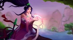 Sacred Sword Janna by lilaquila HD Wallpaper Background Fan Art Artwork League of Legends lol