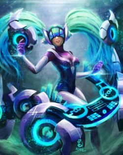 DJ Sona Kinetic by AimedZ HD Wallpaper Fan Art Artwork League of Legends lol