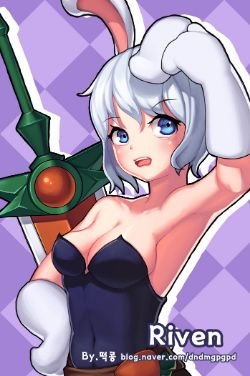 Battle Bunny Riven by Dk2 HD Wallpaper Fan Art Artwork League of Legends lol