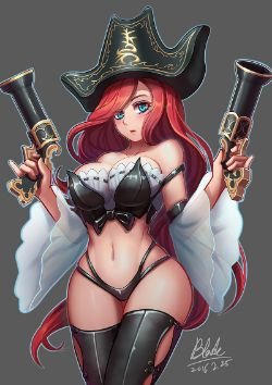 Sexy Miss Fortune by qblade HD Wallpaper Background Fan Art Artwork League of Legends lol