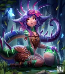 Neeko by ReaganLong HD Wallpaper Background Fan Art Artwork League of Legends lol