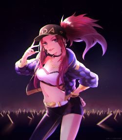 K/DA Akali by KANUCONE HD Wallpaper Background Fan Art Artwork League of Legends lol