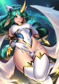 Sexy Star Guardian Soraka by cian yo HD Wallpaper Background Fan Art Artwork League of Legends lol