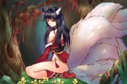 Ahri by 阿玦QUQ HD Wallpaper Background Fan Art Artwork League of Legends lol