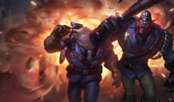 Captain Volibear & Constable Trundle Splash Art 4k HD Wallpaper Official Artwork League of Legends lol