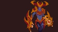 Shyvana Minimalistic by DukeofDunkshire HD Wallpaper Fan Art Artwork League of Legends lol