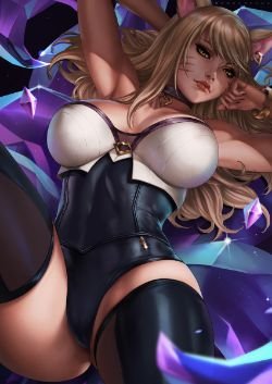 K/DA Ahri by dandonfuga HD Wallpaper Background Fan Art Artwork League of Legends lol