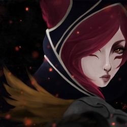 Xayah Portrait by Yashiixo HD Wallpaper Fan Art Artwork League of Legends lol